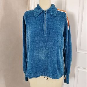 UO Juno Velour Half-Zip Sweater